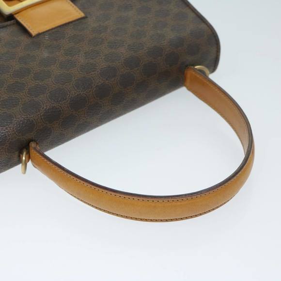 CELINE Macadam Canvas Hand Bag PVC Brown Auth 69272 - Picture 7 of 16